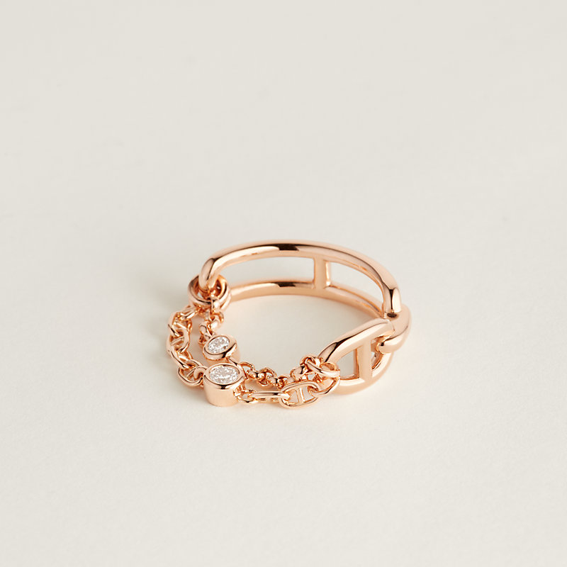 HERMES Anello Chaine d’Ancre Enchainee, modello piccolo Chaine d'ancre Enchainee ring, small model | Hermès USA
